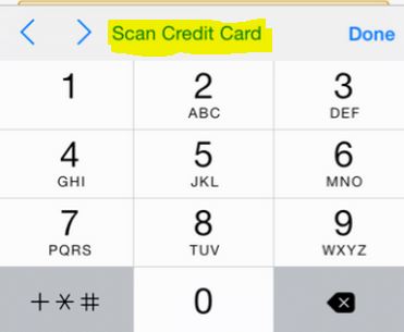 Scan Credit Card